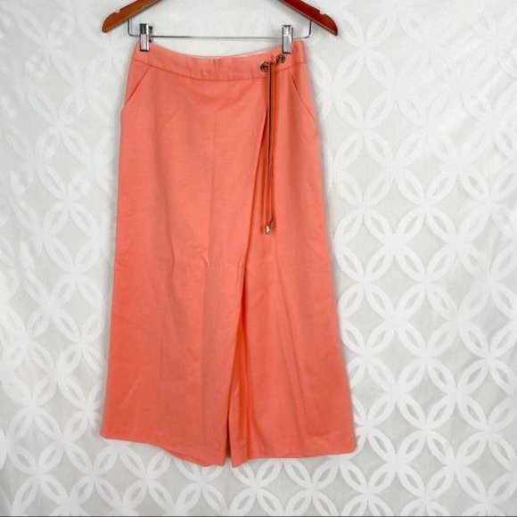 TED BAKER London Rayon Coral Crossover Culottes NWT - Picture 4 of 9